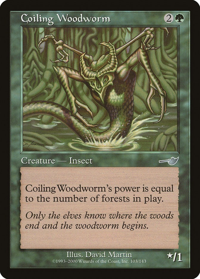 Nemesis Coiling Woodworm MTG Magic the Gathering NM
