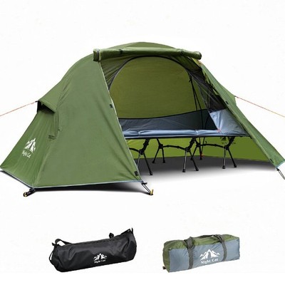 Night Cat Cot Tent 1 Person Camping Tent with Vestibule Waterproof Outdoor