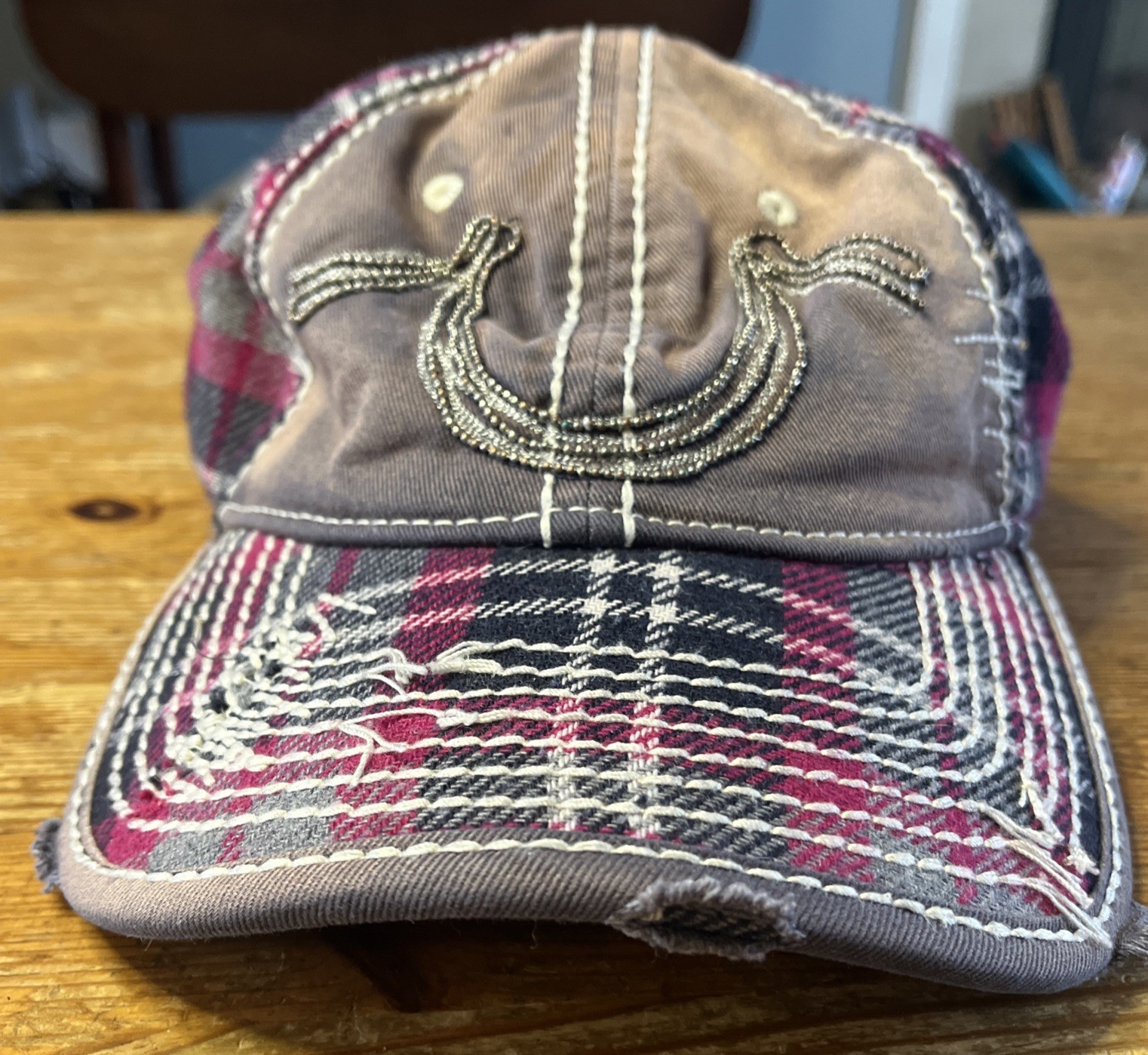 True Religion Baseball Cap Y2K Patchwork Distress… - image 9