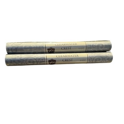 Clearwater Crest Wallpaper Damask Silver Ornate Scroll Style Lot of 2 Rolls NEW