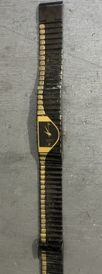 Xadanu Vintage Black & Gold Tone Half Moon Dial Crescent Quartz Ladies Watch