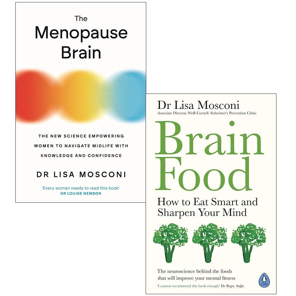 Dr Lisa Mosconi 2 Books Collection Set The Menopause Brain & Brain Food