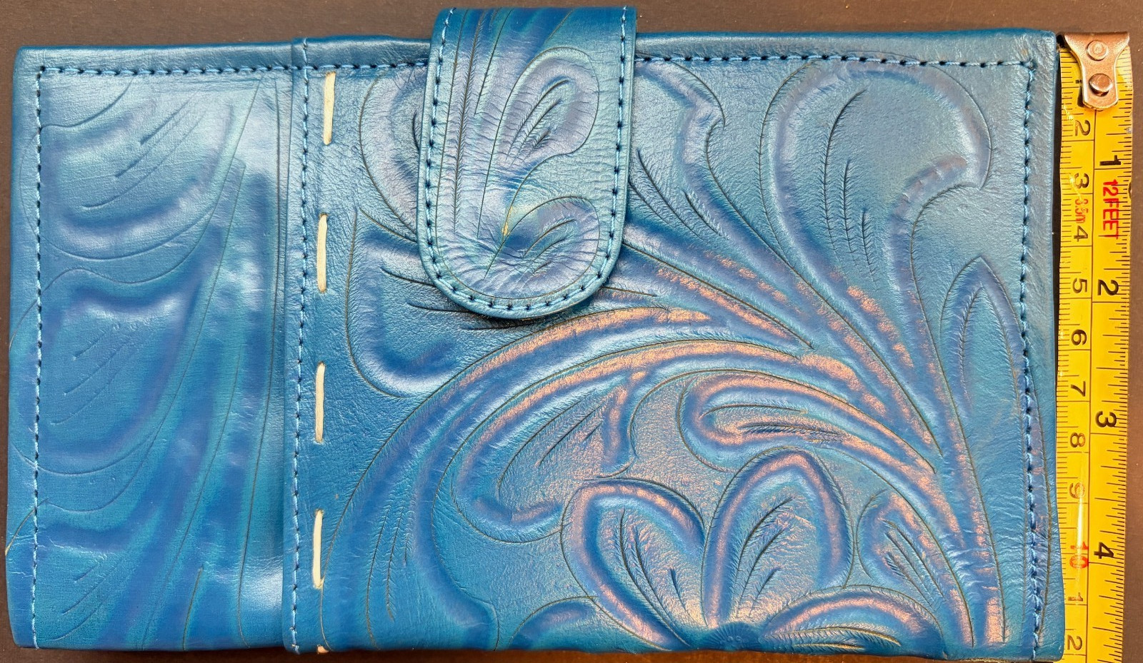 Ladies Blue Tooled Leather Wallet (NWT)