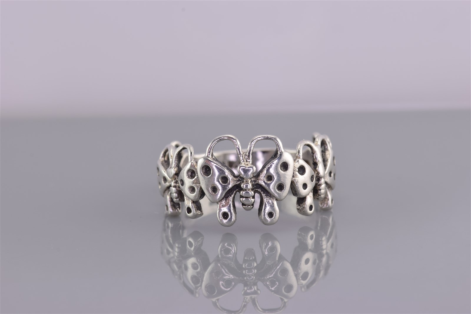 Sterling Silver Dimensional Speckled Butterflies … - image 7