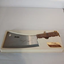Vintage CHICAGO CUTLERY  PC-1 MEAT CLEAVER Wood Handle 7” Blade new