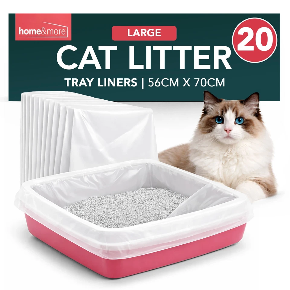 Large Cat Litter Tray Liners 56x70cm Bags Pack Kitten Extra Hygienic Disposable - Image 1 of 4