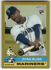 2025 Topps Heritage #16 Ryan Bliss Chrome Gold Refractor #/50 Rookie RC
