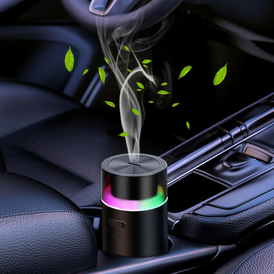 Portable Smart Car Essential Oil Diffuser,Cordless Mini Cold Mist Aromatherapy A
