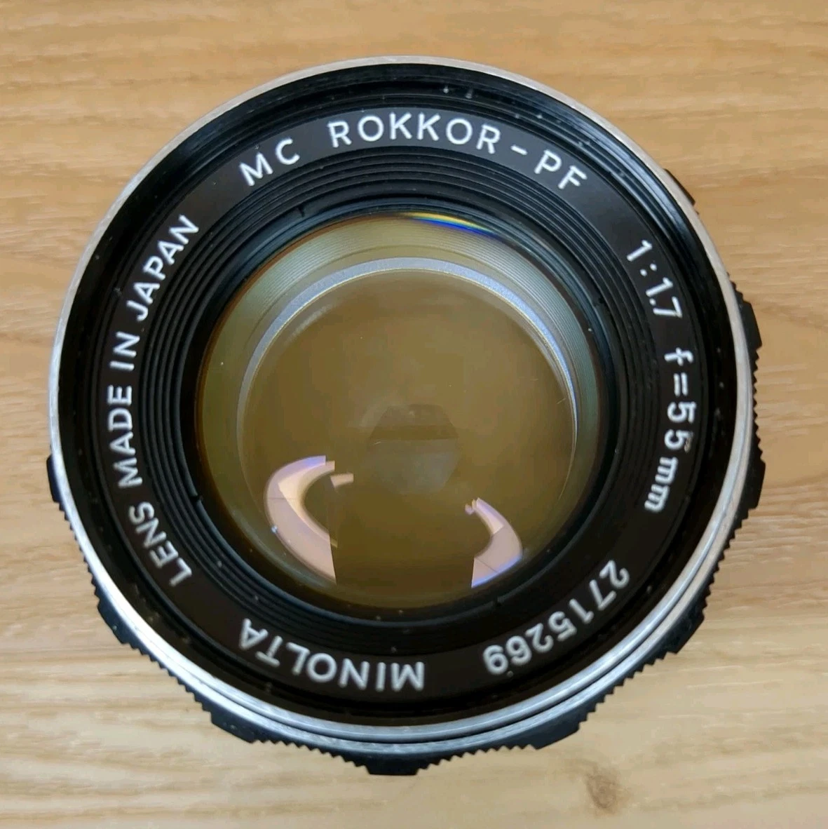 Minolta Rokkor PF 55mm Focal Camera Lenses f/1.7 Maximum Aperture