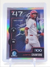 JUSTIN CRAWFORD 2025 BOWMAN CHROME SCOUTS TOP 100 PHILLIES A Q4348
