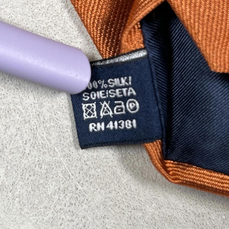 Polo Ralph Lauren Hombre Naranja Corbata Pony Caballo Logo Toda Italia Ecuestre Foto 4 de 4