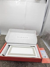 Aria Fittes DWFR6X12SWH-HP Framed Double Air Channel Wall Vent Cover 6x12 Inch