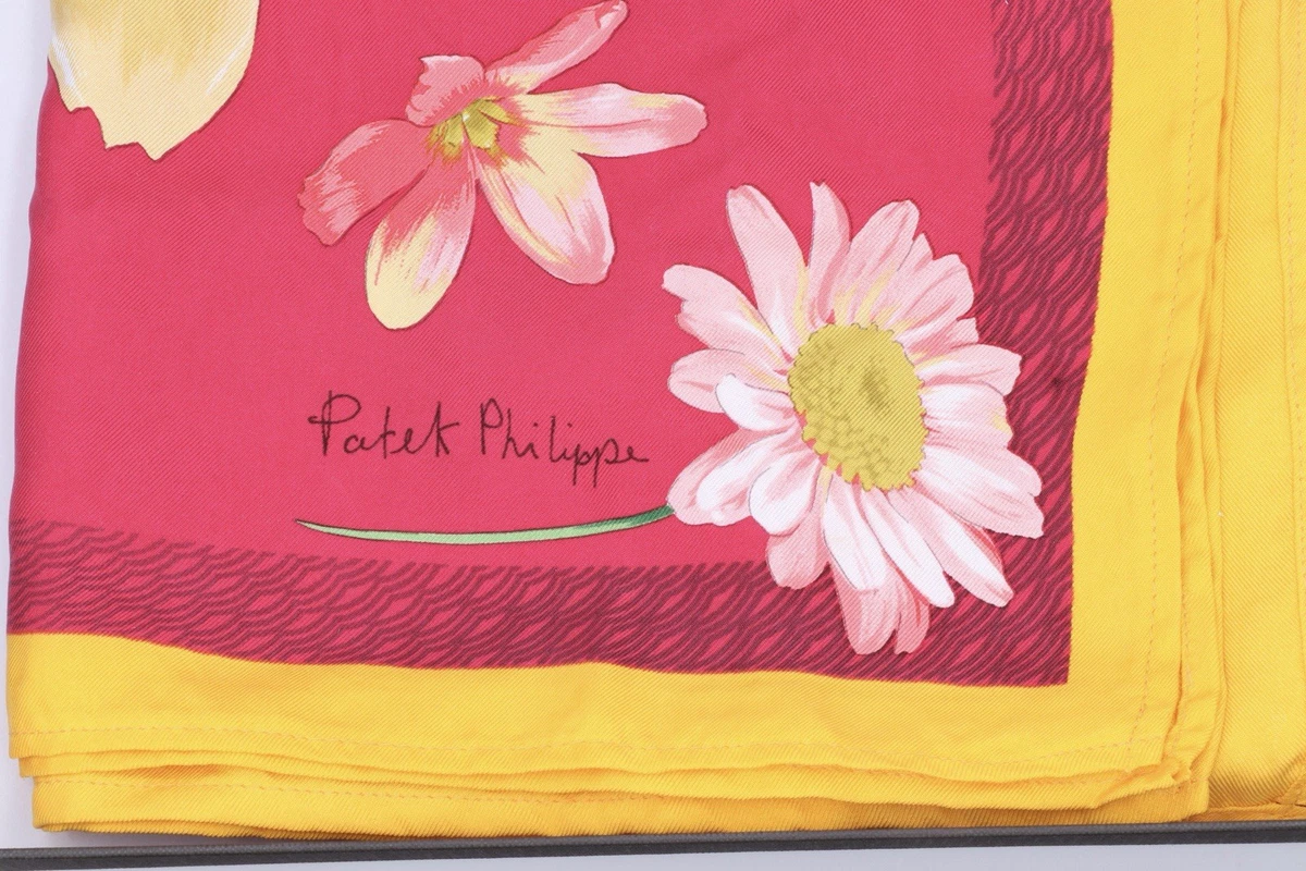 PATEK PHILIPPE SILK SCARF FOULARD PAÑUELO SEDA SCIARPA ORIGINAL BOX PINK 86x86cm