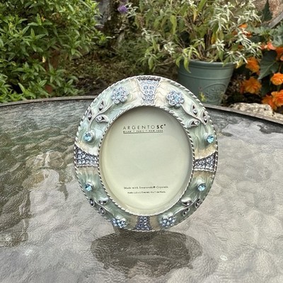 Argento SC kleiner emaillierter Bilderrahmen mit Swarovski Elements