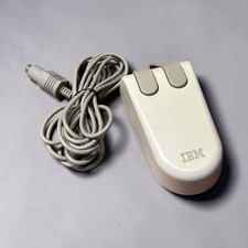 Vintage IBM Two Button Mechanical Ball Computer Mouse 6450350 Untested PS/2