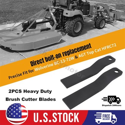 2PCS Heavy Duty Brush Cutter Blades For Wolverine BC-13-72W Skid Steer Mower 15''