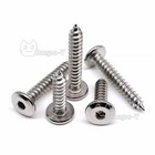 M2-M6 304 Allen Hex Socket Flat Thin Large Big Head Self Tapping Wood Screw