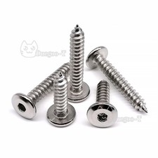 M2-M6 304 Allen Hex Socket Flat Thin Large Big Head Self Tapping Wood Screw