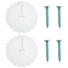 2 Sets Mosquito Net Holder Hooks White PU Material Ceiling Cup for Kids