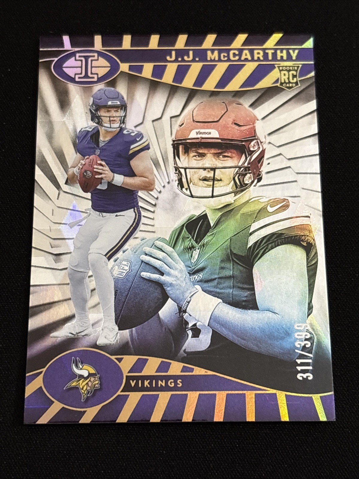 2024 Panini Illusions - J.J. McCarthy #100 Trophy Collection Cubic /399 (RC)