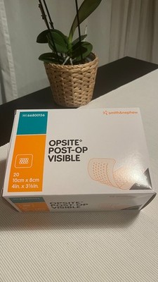 2x OPSITE POST-OP Visible 10 x 8 cm steril Dusch-Pflaster, wasserdicht, NEU