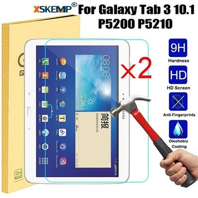 2Pcs Samsung Tab 3 10.1 P5200 P5210 P5220 Tempered Glass Screen Protector Cover