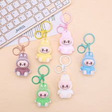 Kawaii Monsters Flocking Keychain Pendant - N...