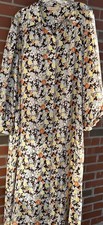 Tory Burch Silk Floral Maxi Dress Brown Yellow Sz 16