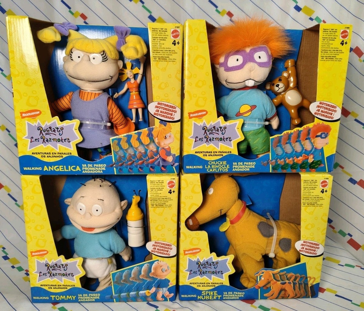 Vintage Rugrats Walking Dolls 1998 Mattel Full Set NOS Brand