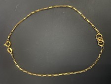 9ct Gold Ankle Bracelet Hallmarked Ankle Chain 9.5inch