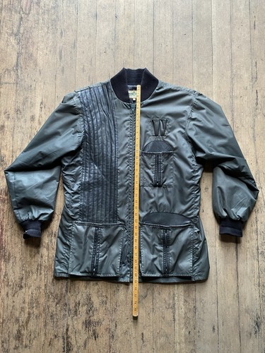 Vintage Bob Allen Schießjacke Large schwarz durchgehender Reißverschluss Jagd Space Age TAKTISCH - Bild 2 von 9