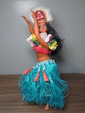Hawaiian Hula Girl Doll Figure Vintage 10 Inches Figurine