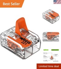 Transparent Lever-Nuts Wire Connectors 10-Pack for Solid and Stranded Wires