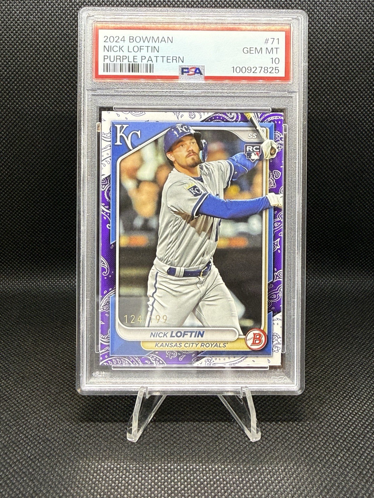 PSA 10 2024 Bowman Purple Pattern /199 - Nick Loftin (RC)