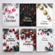 24Pack Christmas Greeting Cards with Envelopes & Stickers Merry colo