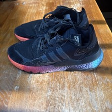 Adidas Mens 10.5 Nite Jogger Running Shoes Black FX1397 Lace Up Low Top Mesh adidas Nite Jogger  main image 2