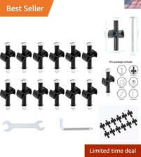 12pcs Trampoline Gap Spacers  Screws Set - Safe Black Replacement Parts