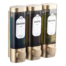 Shampoo and Conditioner Dispenser, Refillabe Shower Soap Dispensers 3 Chamber...