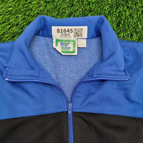 Vintage 90s Winning-Ways MOD Track Jacket Women M 19x23 Blue - Picture 3 of 13