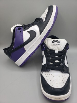 Nike SB Dunk Low Pro Court Purple Black White Size 7.5 BQ6817-500 2024