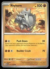 Rhyhorn 111/165 Scarlet & Violet Pokemon TCG carta collezionabile