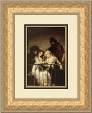 Francisco De Goya Majas on the Balcony Custom Framed Print
