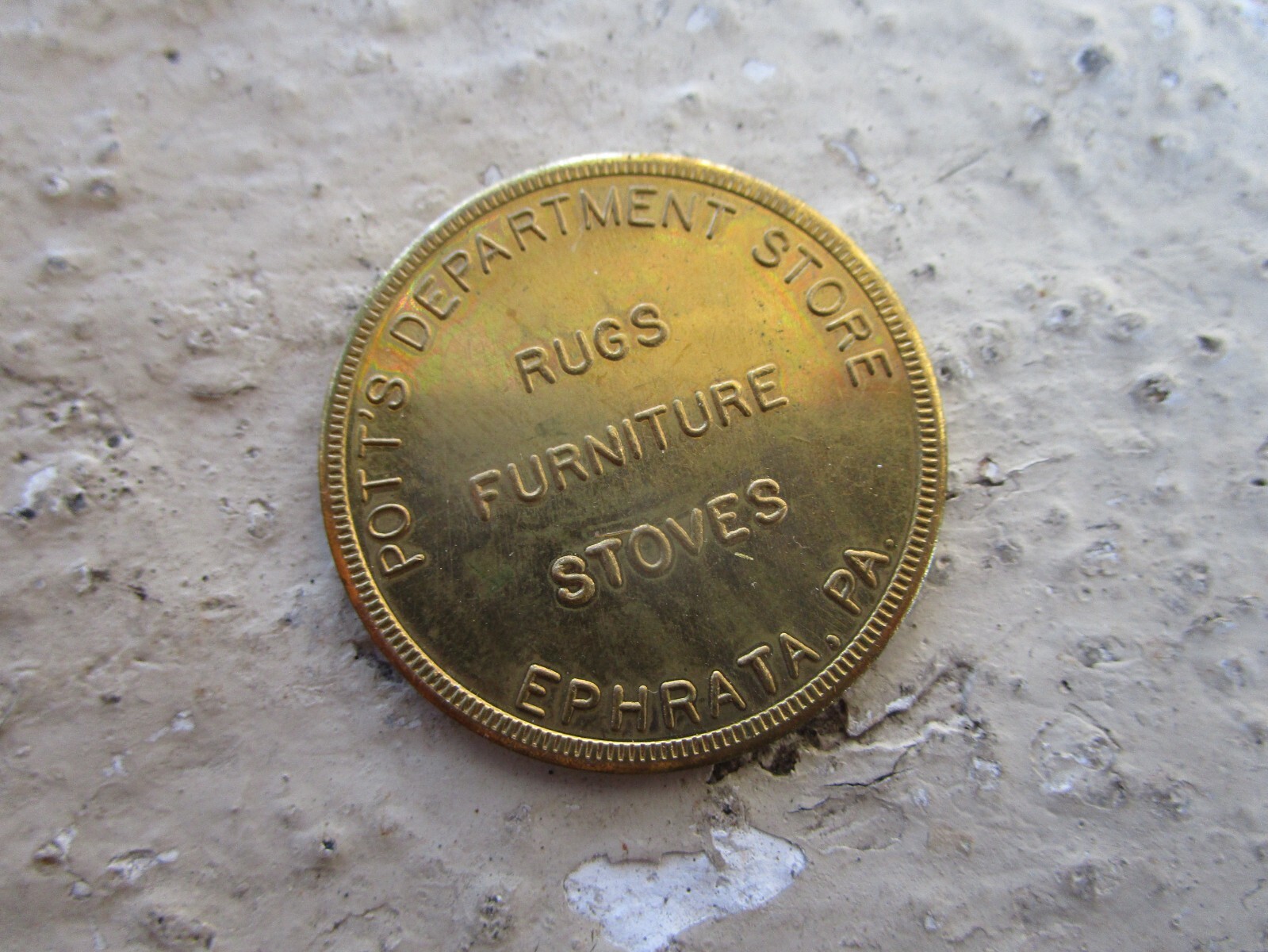 VINTAGE POTT'S DEPARTMENT STORE EPHRATA PA TOKEN ADVERTISING eBay
