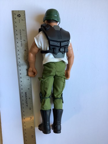 Vintage 1992 Hasbro GI Joe Scar on Face Military Action Figure Clothes Boots - Picture 5 of 7
