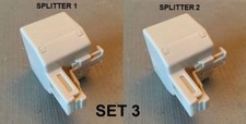 Set of Two 2 RJ-11/RJ-14 Modular Phone Line 1  Line 2 Splitters Couplers - 2M