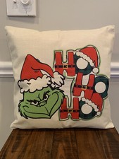 Grinch Christmas Throw Pillow 18x18" Couch Bedroom Holiday Decor READY New
