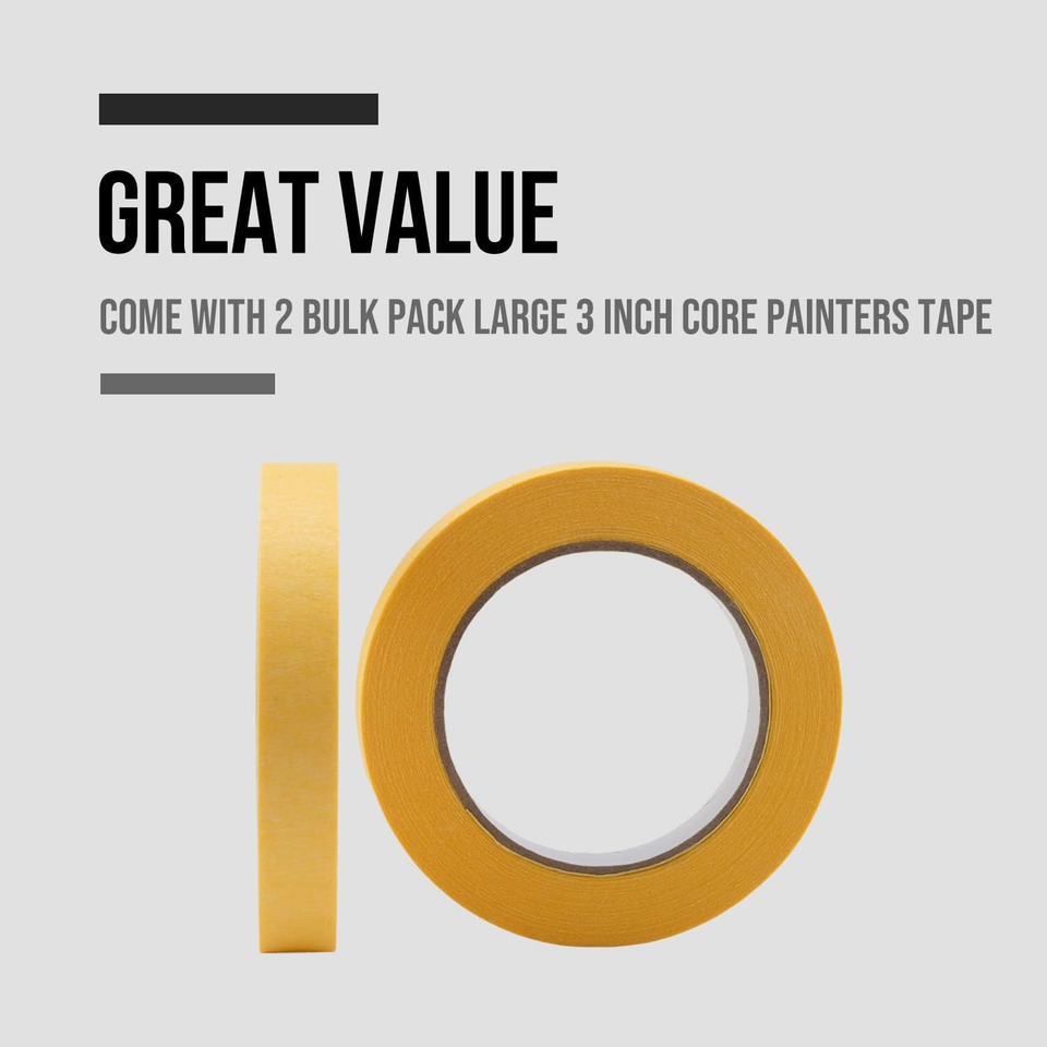 18Mm X 55M Yellow Automotive Masking Tape for Painting, Auto Body