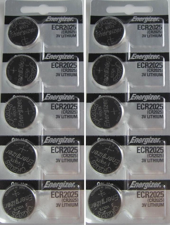 10 x FRESH Genuine Energizer CR2025 ECR2025 3V Coin Button Battery Fast Shipping - Image 2 of 4