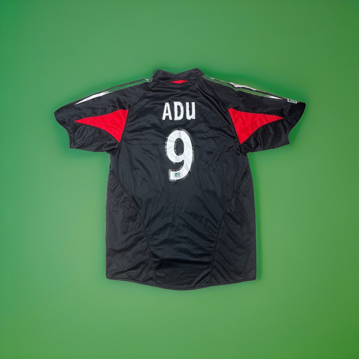 Vintage 2004 MLS DC United Freddy Adu #9 Soccer Black Home Jersey
