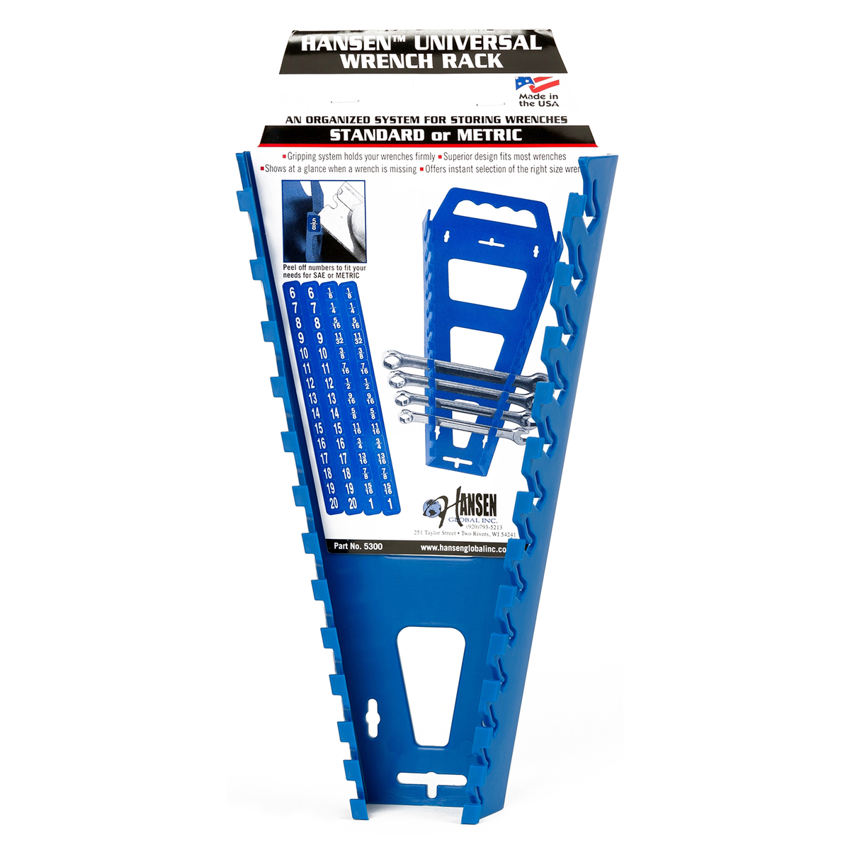 20セット Hansen Universal Wrench Tray Set Organizer Rack Holder Metric SAE